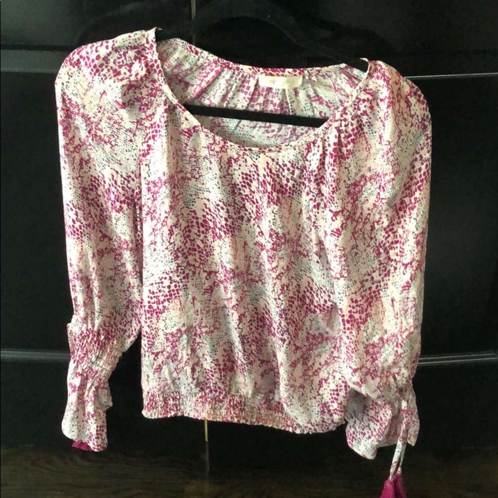 Ramy Brook Purple & Pink Silk Blouse